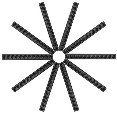 Ainstsk 10 Stück, 10 Löcher | 12 Löcher, Sechskantschaft-Schraubendreher, Bit-Halter, Kunststoff, Schraubendreher-Kopf-Aufbewahrungskoffer, 0,6 cm (1/4 Zoll), (12 Löcher)
