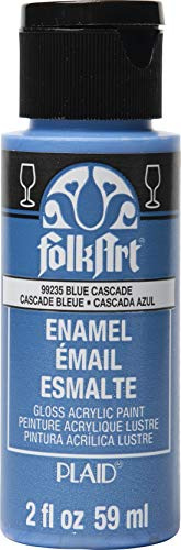 FolkArt Enamel Paint 2oz-Metallic Blue Cascade