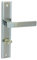 domino Türgriff 78 Drückergarnitur WC - Badezimmer Set Links & Rechts Türbeschlag für WC/Badezimmertüren L-Form Türklinke aus Aluminium Chrom/Nickel REAL M6/M9