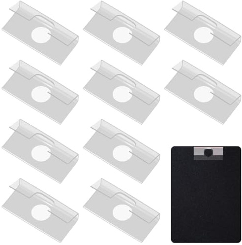 200Pcs Self Adhesive Jewelry Card Back Hooks, Clear Plastic Earring Display Hangers for Selling, Sticky Hanging Tabs and Small Earing Card Adapters, PVC Holder Hooks for Retail Shop, Craft Shows