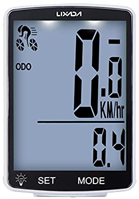 SIUKE Computer da bici wireless Schermo LCD multifunzionale Computer da bicicletta Mountain bike Tachimetro Contachilometri IPX6 Impermeabile Ciclismo Temperatura misurabile Cronometro Accessori per