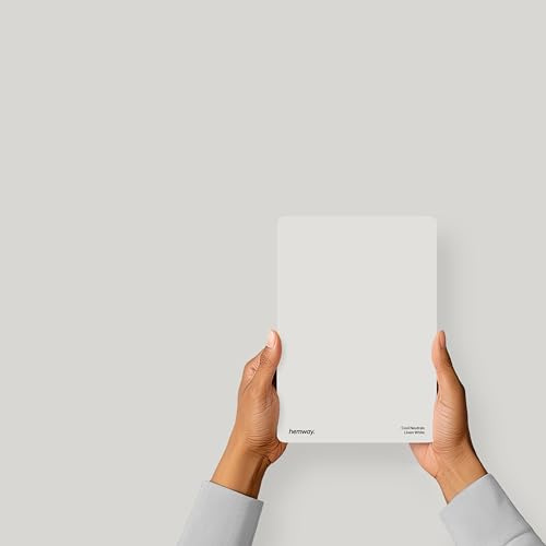 Hemway Linen White Peel & Stick Sample Interior Paint | A5 Accurate Colour Swatch, Mess-Free Alternative to Paint Tester Pots, Easy To Use, Eco-friendly, for Kitchen Bathroom Living Room