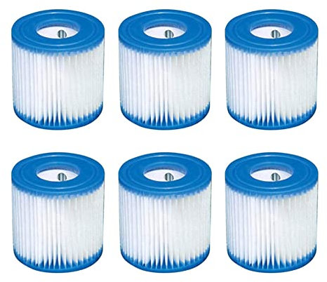Mauedest 6 cartuchos de filtro de piscina tipo H de repuesto para filtro de piscina limpiador de bomba