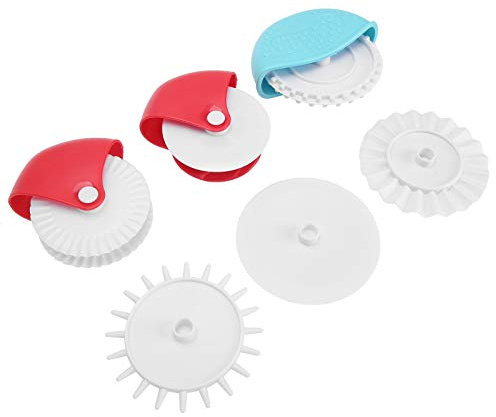 Pongnas Rueda Cortadora Manual de Repostería con Cuchillas Intercambiables - Cortador de Masa Ergonómico para Hornear y Postres Fácilmente
