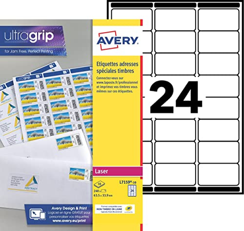 AVERY L7159-10.FR Adress-Etiketten Special, 63,5 x 33,9 mm, weiß