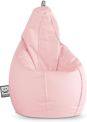 Pouf Poltrona Gigante a Sacco con Imbottitura per Sedersi Grande Puff per Bambini Adulti Morbido Puffo Bean Bag Chair per Salotto Lettura Rosa XXL