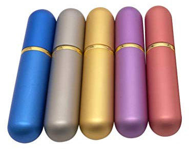 Artibetter Bottiglie Aromaterapia Per Oli Essenziali Set Di 5 Inalatori Nasali Riutilizzabili in Metallo Contenitori Per Aromaterapia E Profumi Facile Da Usare E Sicuri