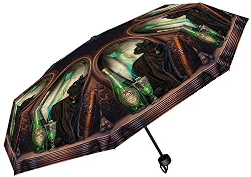 Nemesis Now Absinthe Umbrella (LP), plast, metall och 190T pongee, brun, en storlek