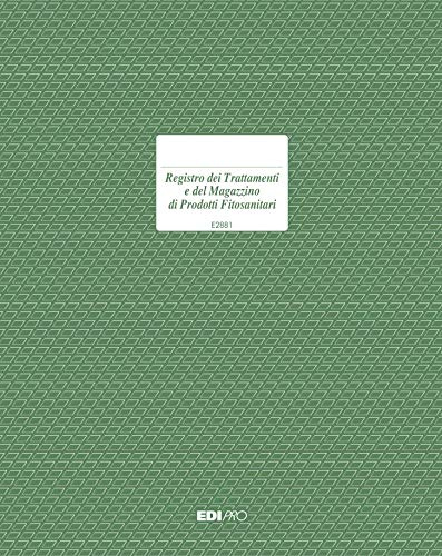 EDIPRO - E2881 - Registro dei trattamenti prodotti fitosanitari e di magazzino 46 pagine numerate ( Quaderno di campagna) f.to 31x24,5