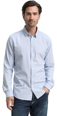 TOM TAILOR Hommes Chemise Slim Fit avec Structure