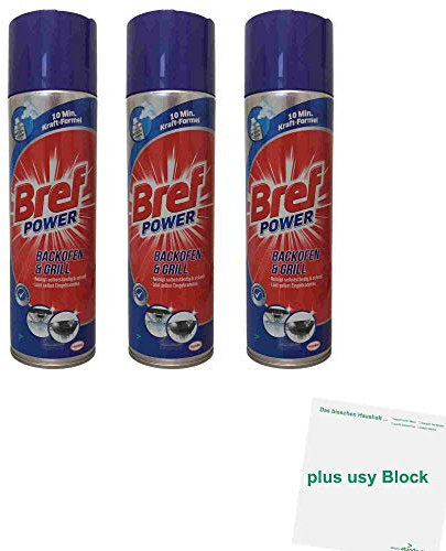 usy Sidol Bref Power Backofen und Grill Reiniger 3er Pack (3x500ml Sprühdose) Block