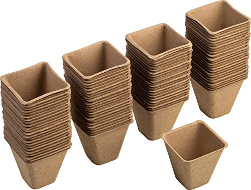 Meister Vasi da coltivazione 8 x 8 cm – Pratico set da 96 pezzi – in carta – Biodegradabile/Vaso per piante/sementi/coltivazioni vegetali / WU9968330