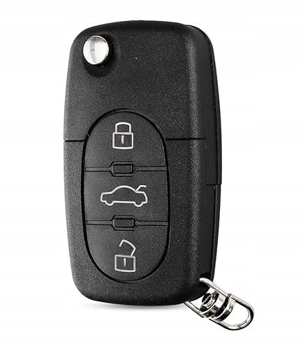 AWPARTS - Autoschlüssel-Gehäuse - KFZ Fernbedienung Gehäuse - Schwarz, Kunststoff, kompatibel mit Audi A3 8L A4 B6 A6 A8 TT, 3 Tasten