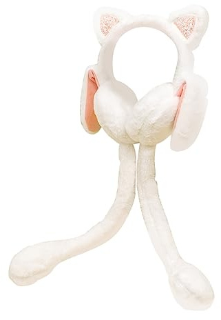 PACKOVE Orejeras de de conejo diadema de conejito diadema con orejas de conejo orejeras para niños niñas calentador de orejas para niñas orejeras de animales Se moverá auricular