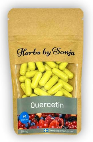 Quercetin 500mg * 60 Kapseln - Quercetin Hochdosiert - Antioxidativ und Energie-Booster
