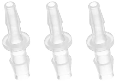 PATIKIL 3pcs Conector de Manguera para Acuario, Accesorio Recto de Púas de Plástico Empalmador Adaptador de Tubo Reductor de Empalme Conexión para Aire Agua Tubería Jardín Riego, 6x3mm