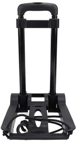 Camion a Mano Pieghevole, Carrello della Piattaforma Bagagli Lisce con Corda Elastica per il Trasporto Giornaliero