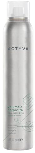 Actyva - Volume e Corposità Dry Shampoo, Lavaggio a Secco, Rapido, Effetto Lucido con Leggerezza e Volume - 200 ml