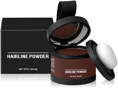 Poudre Hairline 4g,Hair Root Concealer,14 Couleurs Poudre Cheveux Waterproof,Poudrè De Retouche De Racines,Poudrè Invisible Couverture Les Ligne Des Cheveux,Facile à Appliquer (Hazel Brown)