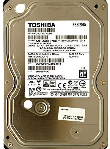 Toshiba DT01ACA050-500GB 3.5 7200RPM 4k Block Size 32MB Cache