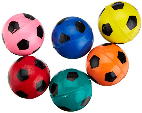 Baker Ross Balles rebondissantes balles de football (Lot de 6) - Mini jouets pour enfants, Diamètre - 30 mm