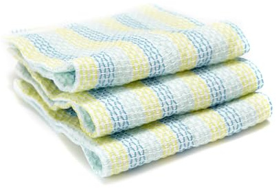Full Circle Tidy 100% Organic Cotton Dish Cloths, Set of 3, Spring Green