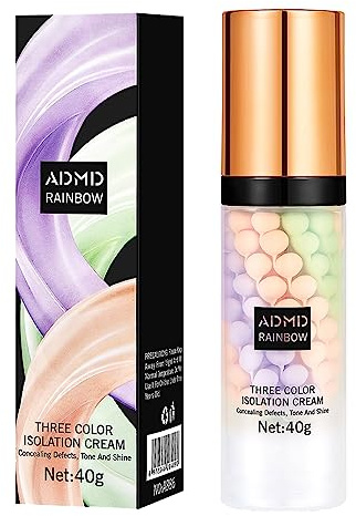 Bosuya Primer Concealer Foundation Isolationscreme Drei Farben Primer Makeup Natürliches Klares Feuchtigkeitsspendendes und Beruhigendes