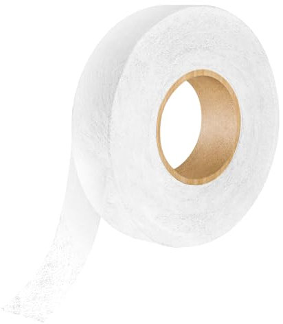 UKOFEW Saumband Ohne Nähen Rolle, Bügelband zum Aufbügeln, Bügelband Saumband, Klebeband zum Aufbügeln,zum Reparieren von Stoff, Vorhang, Hosen, Kleidung (Weiß, 20mm x 64m)