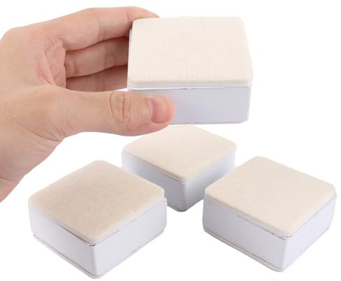 YAYODS 4 Stück 3 cm/1,2 Höhe Möbelerhöhung aus Karbonstahl - 6cm/2,36 Durchmesser Tischerhöhung Selbstklebend - Weiß Bett Erhöhung Füße Möbel Erhöhung - Tischbein Verlängerung Möbelerhöher Quadrat