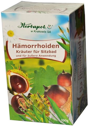 Kräutermischung bei Hämorrhoiden für Sitzbad, Ekzem, Hautreizungen, Juckreiz, Hautausschlag, Intimpflege, desinfizierend - äußere Anwendung, 100g, hämoriden, Salbe