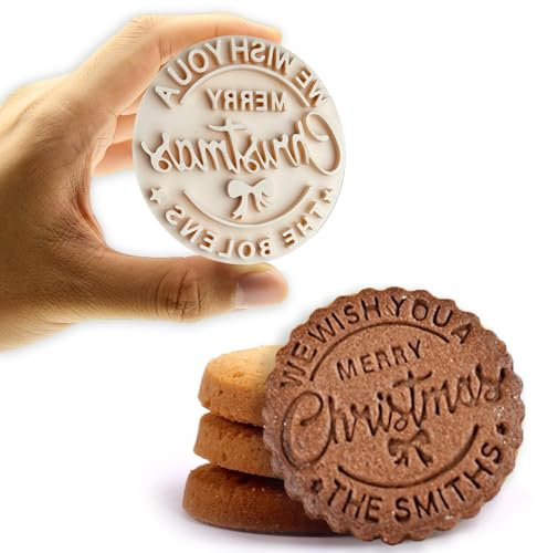 Family Cookie Stamps, Customizable Last Name 3D Fondant Icing Fondant Cake Decoration Molasses Cupcake Best Gift for Beginner Bakers