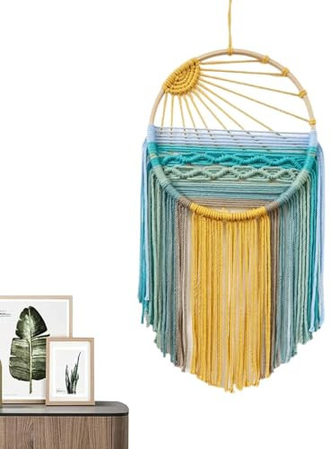 Sunrise Macramè da Appendere Alla Parete, Acchiappasogni, Arazzo in Tessuto Stile Alba e Tramonto da Appendere Alla Parete, per Ufficio, Camera da Letto, Appartamento, Soggiorno, Cameretta