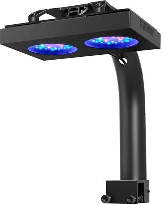 NICREW HyperReef 100 Gen 2 Reef LED Light, 100W Reef Aquarium Lighting for SPS LPS Corals and Saltwater Fish Tanks, Enhanced Violet and Blue Spectrum, Wide Angle Lens, 5 Channels Fully Programmable