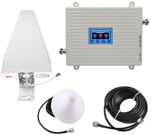 Ocnvlia Amplificador de Señal 2G 3G 4G 5G Amplificador de Triple Banda 900 1800 2100MHz gsm WCDMA LTE Repetidor Amplificador de Señal Universal Enchufe de la UE