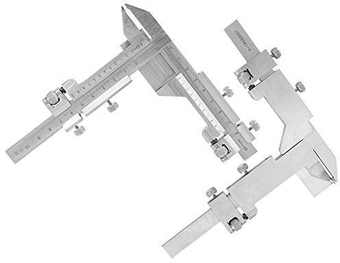 Fafeicy Balances à Double Vernier, Pied à Coulisse en Acier Inoxydable de qualité Supérieure avec une Précision de 0,0012 Pouces, Mesure de l'épaisseur des Dents d'engrenage, Réglage Fin, pour une