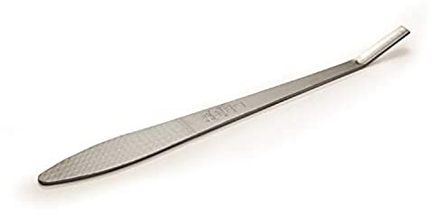 Seki EDGE SS-401 | Made in Japan | Lange Zehennagelfeile | Edelstahl-Nagelfeile mit extra langem geätztem Griff | Gebogene Spitze zum Feilen über und unter dem Zehennagel | 123 mm