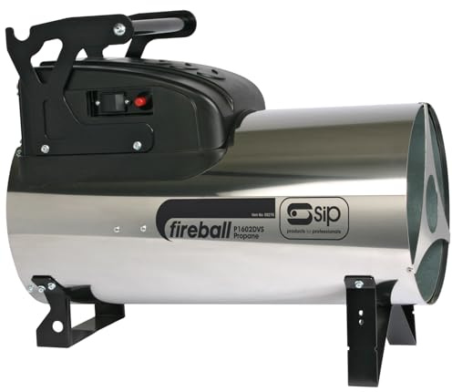 SIP FIREBALL 1602DV Propane Gas Space Heater, Electric 230V / 110V Dual Voltage, 46.9kW / 160,000 BTU/hr, 37,927ft³ Heating Area