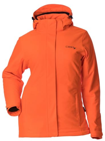 DSG Outerwear Addie Hunting Jacket for Women - 120g Insulated, DWR Waterproof Tricot, with Wrist Gaiters and Removable Hood (Blaze Orange, Medium)