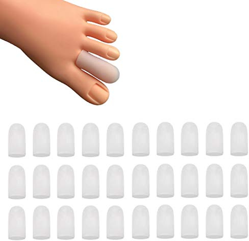 30 Pieces Toe Caps, Toe Protector, Toe Covers, Protect Toe from Rubbing, Ingrown Toenails, Corns, Blisters, Hammer Toes and Other Painful Toe Problems