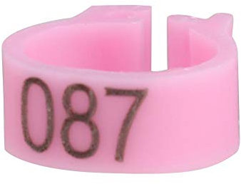 Sheens 100 Teile/Beutel Vogel Bein Bänder Ringe, Kunststoff Geflügel Bein Bänder Langlebig Clip-on Ring für Vogel Küken Enten Huhn[Rosa] Gesundheit