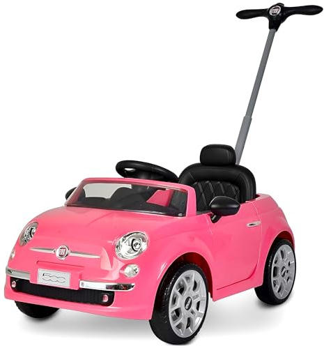 Best Ride On Cars Fiat 500 Push Car, Pink, Large