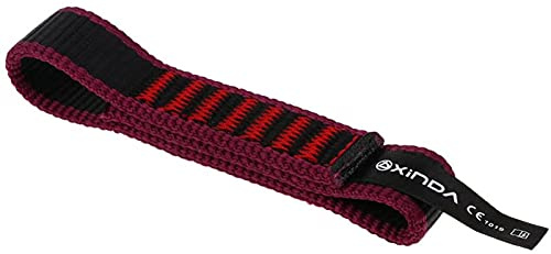 Inzopo 22KN Rock Climbing Quickdraw Sling Mountaineering Webbing Strap Belt Rope, Outdoor Rock Climbing Belt Support Protective Sling, Mountaineering Carabiner Hardware Webbing Strap Lanyard