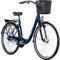 ZÜNDAPP Z700 Damen Fahrrad Damenfahrrad Tiefeinsteiger mit Korb City Bike V Brake Retro Fahrrad Hollandrad mit Gangschaltung Cityrad mit Federgabel (blau, 46 cm)