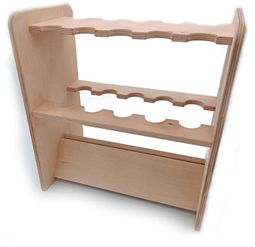 Rutenständer Rutenhalter Angelständer Rod Rack 10 Ruten Holz 37 x 39 x 21cm