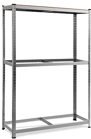 GYMAX Étagère de Pneus à 3 Niveaux, Charge Max 265kg par Niveau, Support de Pneus Réglable en Hauteur, Étagère de Garage en Métal pour 8 Pneus, Argenté