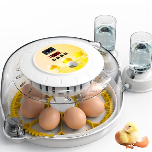 Egg Incubators for Hatching Eggs with Automatic Egg Turner, 8 Incubator for Chicken Eggs with Egg Candler for Chicken, Duck, Quail, Smart Egg Hatcher for Beginners & Kids