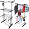 H-LINE 4 Tier Foldable Laundry Dryer Rack Extra Large Bedroom Outdoor Clothes Airer