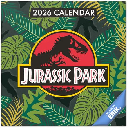 Grupo Erik: Calendario 2026 da Muro Jurassic Park | Calendario geniale 2026-30x30cm + Poster da parete in Regalo (Poster Jurassic Park), Planner 2026 - Mensile da Parete