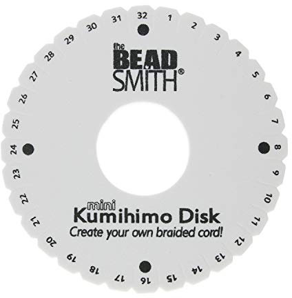 The Beadsmith Disco rotondo per kumihimo, diametro 11,4 cm, schiuma densa spessa 0,95 cm, strumenti per gioielli per intrecciare, 1 disco