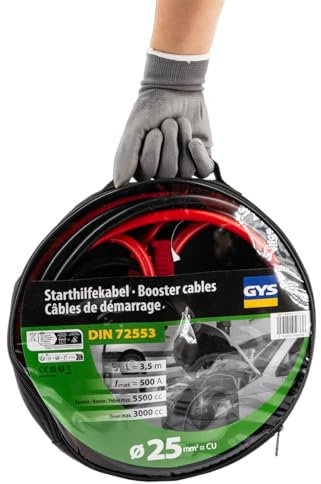 GYS - Cable de Demarrage 320A - 16mm² - 3M - Livre avec des Pinces isolees